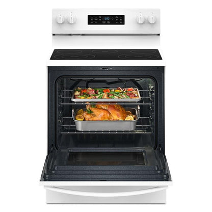 30" Electric Range With Air Cooking Technology And Steam Clean - White