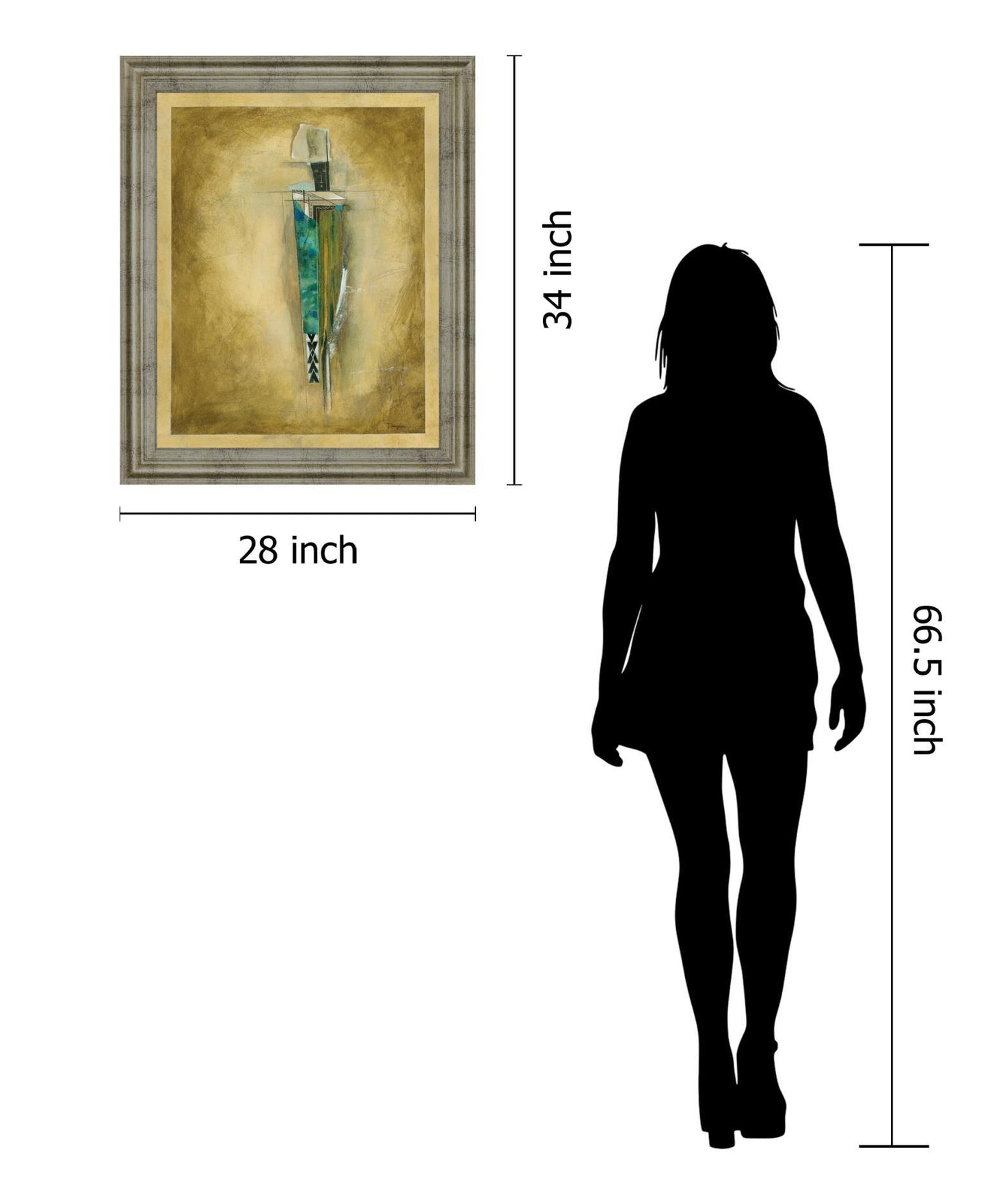 Golden Echo - 28" x 34" Framed Wall Art