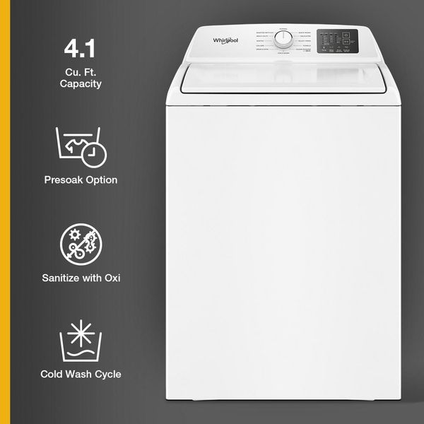 4.1 Cu. Ft. Whirlpool Top Load Impeller Washer With Quick Wash