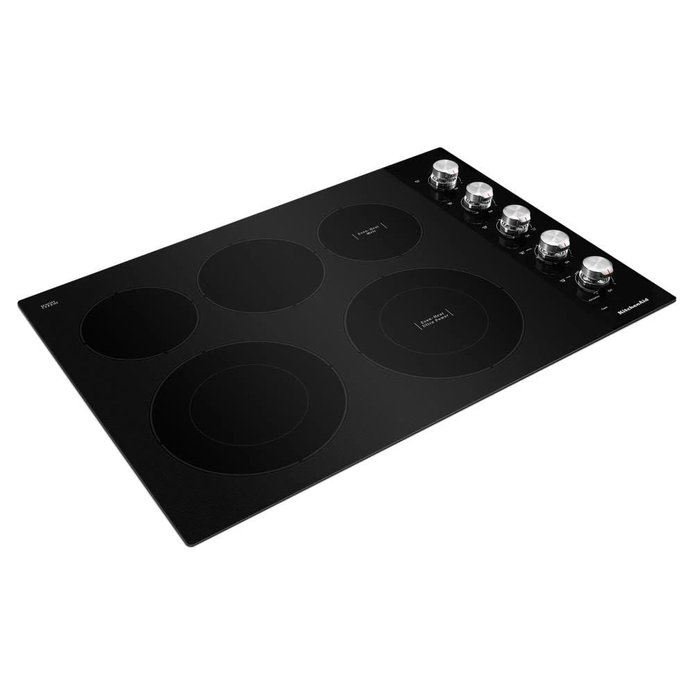 30" Electric Cooktop With 5 Elements And Knob Controls - Black