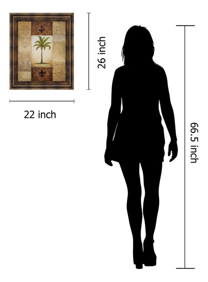 Fantasy Palm I By Michael Marcon - Framed Print Wall Art - Light Brown