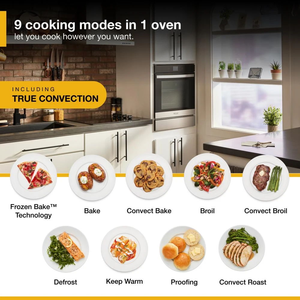 2.9 Cubic Feet 24" Convection Wall Oven - White