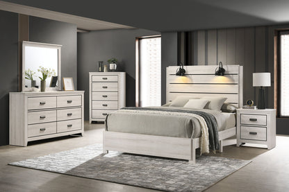 Carter - King Platform Bed In One Box - White