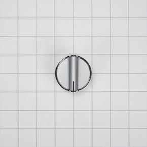 Range Surface 1 7/8" D Round, Blade-Style Burner Control Knob With 1/2" Spindle - Stainless Steel