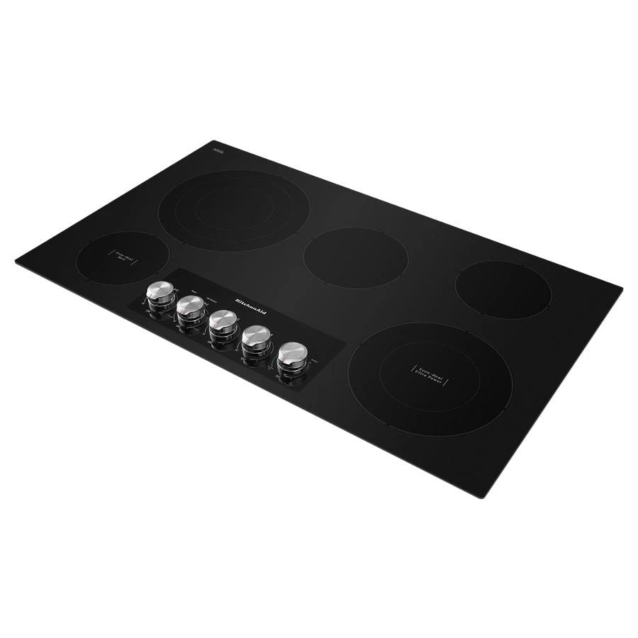 36" Electric Cooktop With 5 Elements And Knob Controls - Black