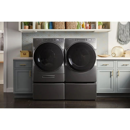 7.4 Cubic Feet Front Load Electric Dryer With Steam Cycles - Chrome Shadow