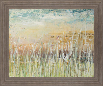 Misty Sunrise Meadow - 28" x 34" Framed Wall Art