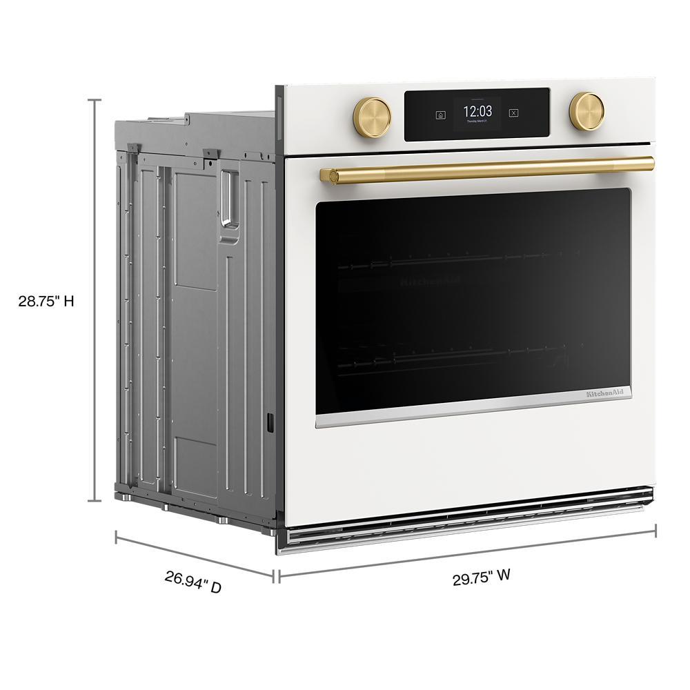 30" Smart Electric Single Wall Oven With Assisted Cooking Modes - Porcelain White - Porcelain White