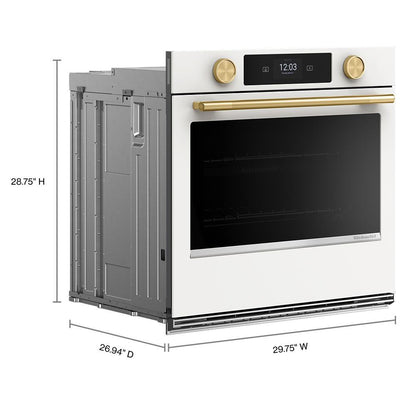 30" Smart Electric Single Wall Oven With Assisted Cooking Modes - Porcelain White - Porcelain White