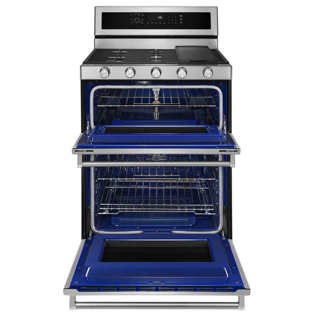 30" 5 Burner Gas Double Oven Convection Range