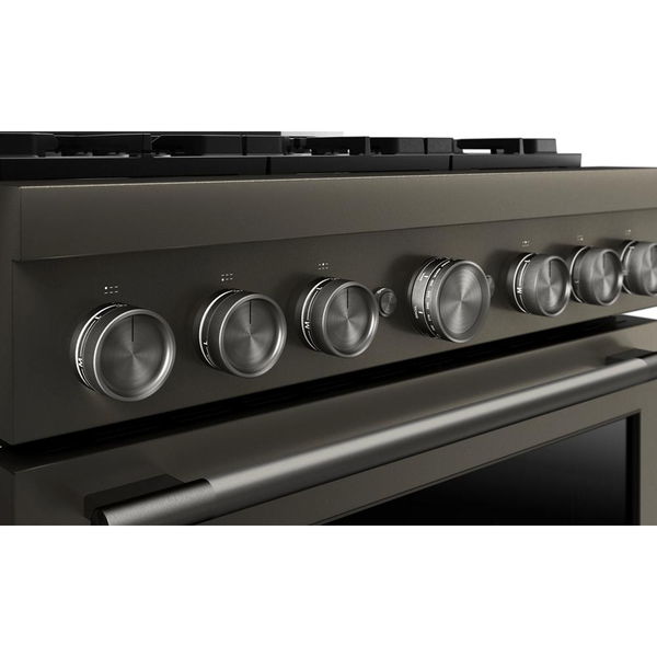 KitchenAid 36" 6 Burner Commercial-Style Gas Range With No Preheat Air Fry Mode - Black Ore