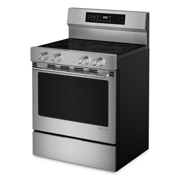 5.3 Cu. Ft. Smart Freestanding Electric Range With Convection Cooking Modes - PrintShield Stainless Finish