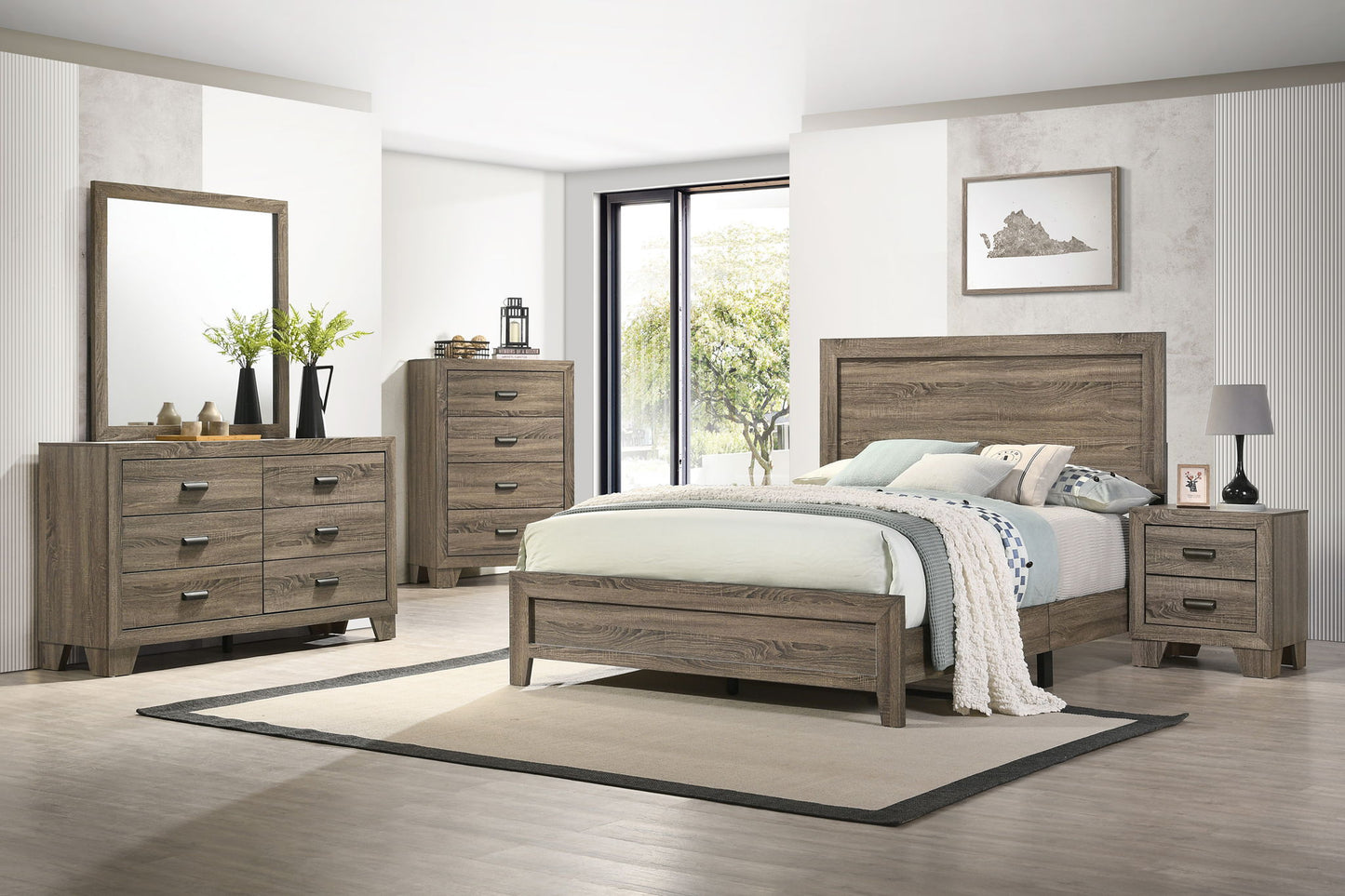 Millie - King Bed In One Box - Warm Gray