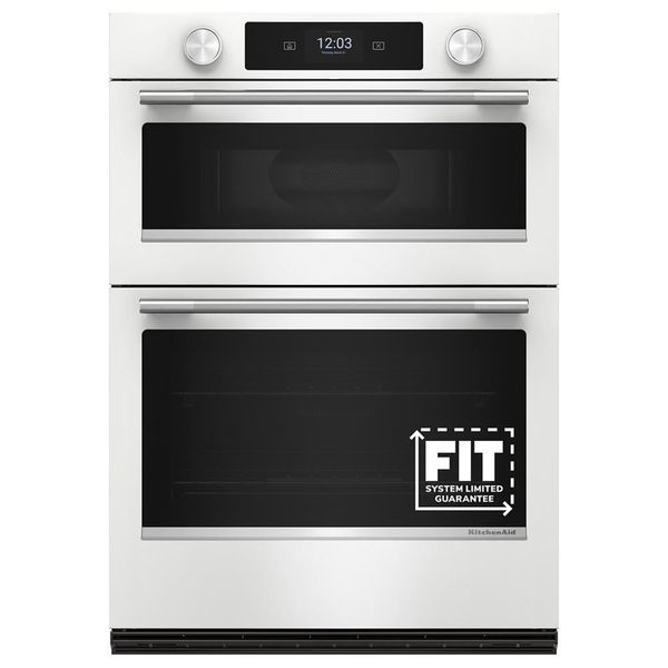 30" Smart Electric Combo Wall Oven With Assisted Cooking Modes - White