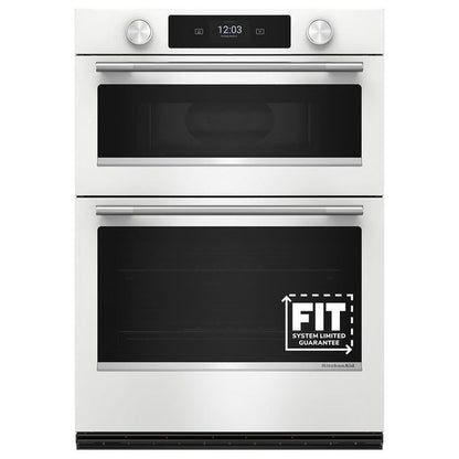30" Smart Electric Combo Wall Oven With Assisted Cooking Modes - White