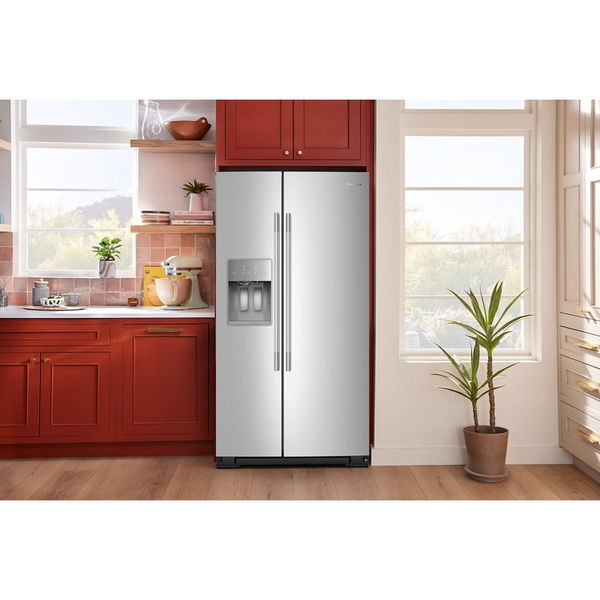 20.8 Cu. Ft. Counter-Depth Side-By-Side Refrigerator With Exterior Ice And Water Dispenser And Removable Under-Shelf Wine Rack