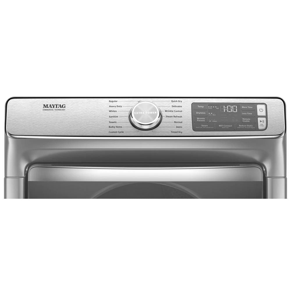 Smart Front Load Electric Dryer With Extra Power And Advanced Moisture Sensing Plus - 7.3 Cubic Feet - Metallic Slate