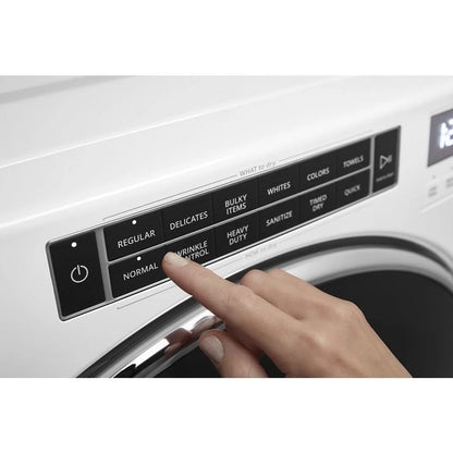 7.4 Cubic Feet Front Load Gas Dryer With Steam Cycles - White