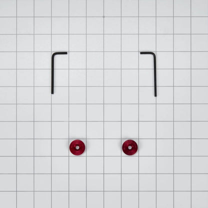 Refrigerator Handle Medallion (Set Of 2) With Wrenches (1" 1- Metric) For Kad Models - Red