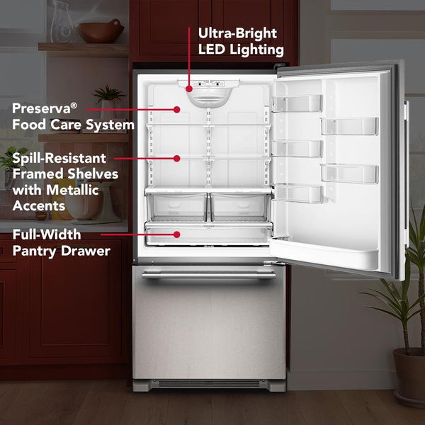 22 Cu. Ft. 33" Standard-Depth Bottom Mount Refrigerator With Right Door Swing