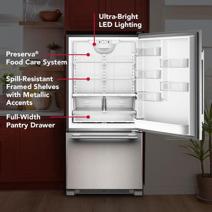 22 Cu. Ft. 33" Standard-Depth Bottom Mount Refrigerator With Right Door Swing