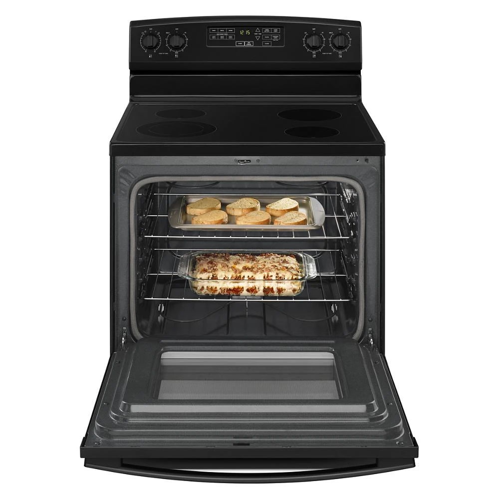 30" Electric Range With Extra-Large Oven Window - Black