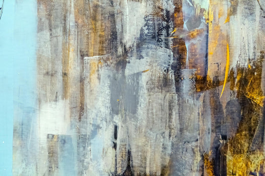 49x64 Framed - Blue Abstract - Blue