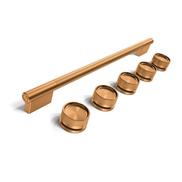Handle And 5 Knobs Hardware Accessory Kit For KitchenAid Slide-In Convectionrange - Bronze