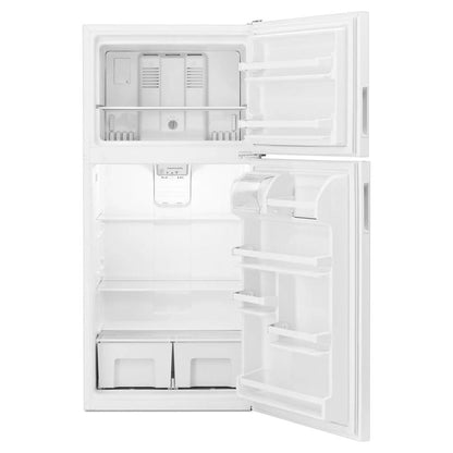 30" Top-Freezer Refrigerator With Glass Shelves - White