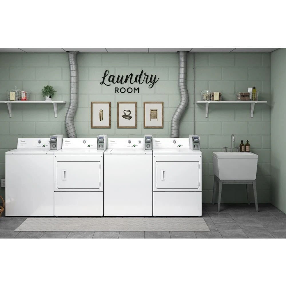 Commercial Top-Load Washer, Coin Slide - White