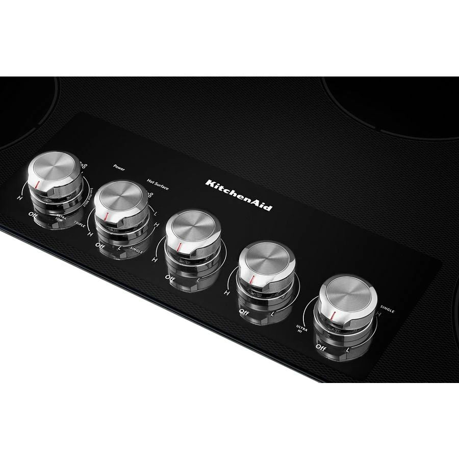 36" Electric Cooktop With 5 Elements And Knob Controls - Black