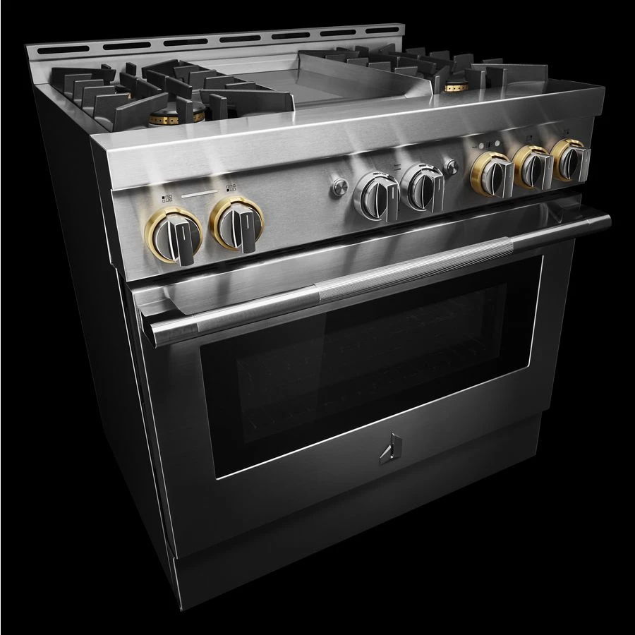Rise Gas Professional-Style Range With Chrome-Infused Griddle - Stainless Steel