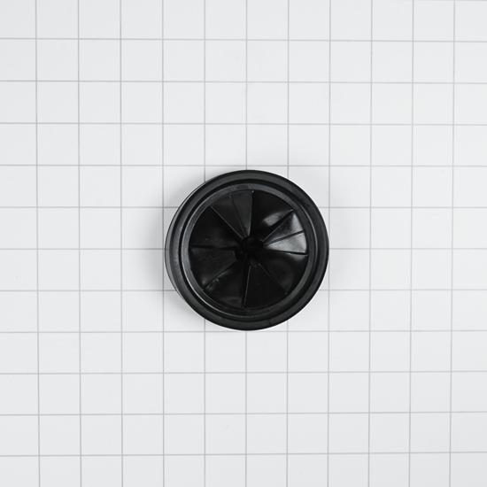 Disposer Splash Guard, With 4" Diameter Flexible Rubber Sink Baffle - Black