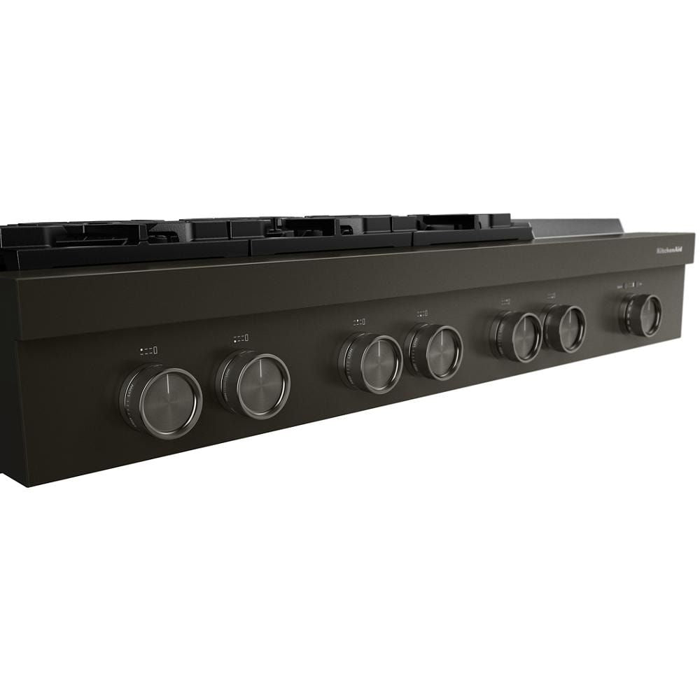 Kitchenaid 48" 6-Burner Gas Commercial-Style Rangetop With Griddle - Black Ore