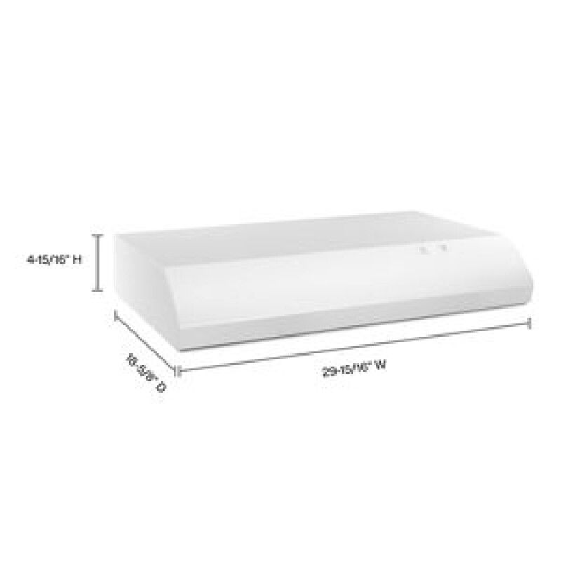 30" Range Hood With The Fit System With Grease Filter - White