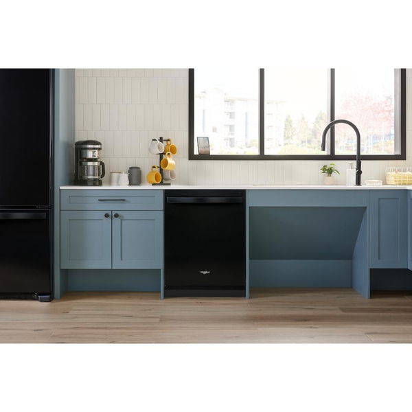 44 dBA Ada Compliant Dishwasher Flush With Cabinets With 3rd Rack - Black