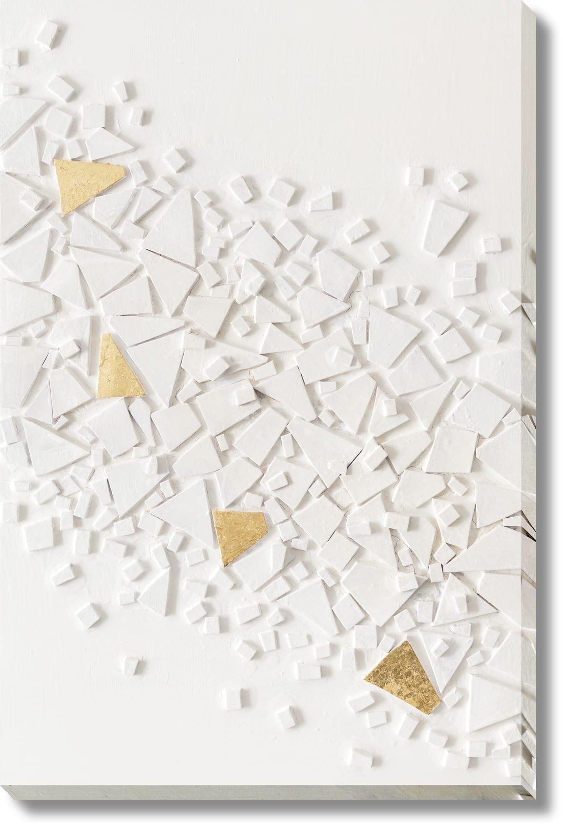 Ivory Prism Cascade - 32" x 47" Framed Wall Art