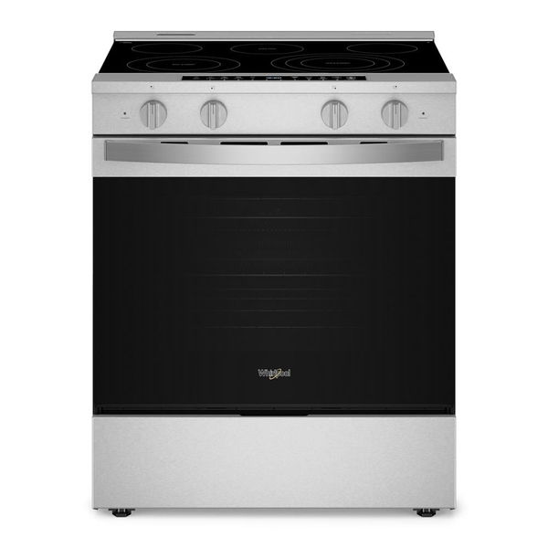 30" Smart Slide In Electric Range With Air Cooking Technology, No Preheat Air Fry, Wipeclean Coating, Steam/Self Clean And High Speed Preheat - Fingerprint Resistant Stainless Steel