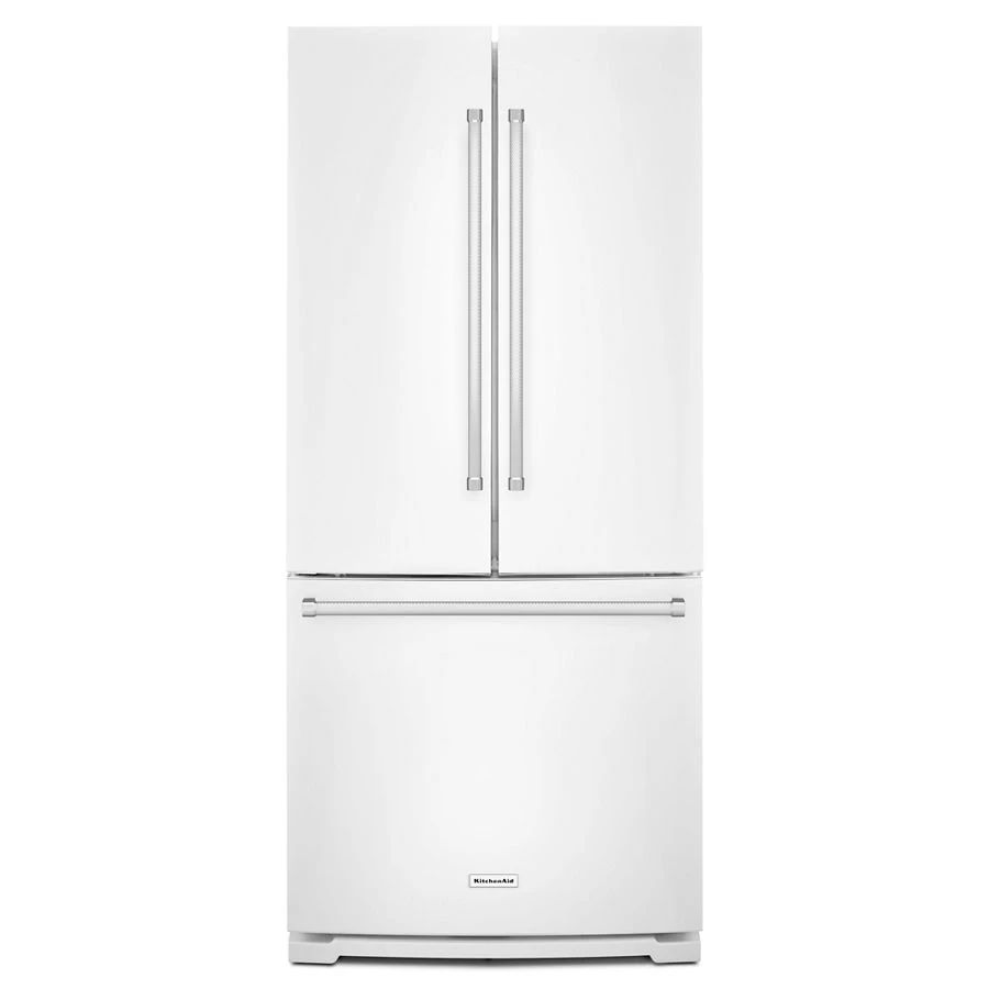 20 Cubic Feet 30" Width Standard Depth French Door Refrigerator With Interior Dispense - White