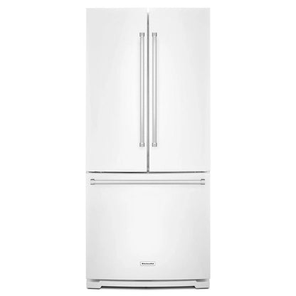 20 Cubic Feet 30" Width Standard Depth French Door Refrigerator With Interior Dispense - White