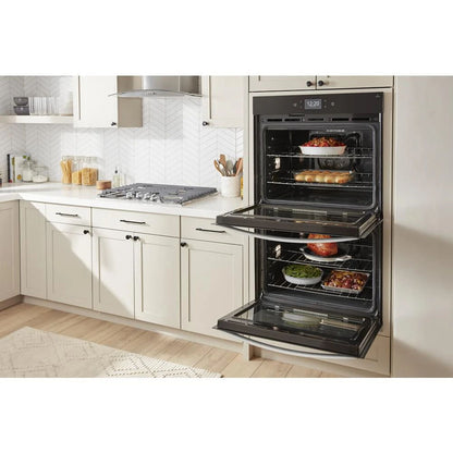 10.0 Cubic Feet Double Smart Wall Oven With Air Fry - Black Stainless Steel With PrintShield Finish