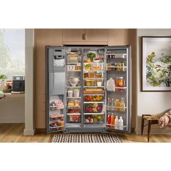 20.8 Cu. Ft. Counter-Depth Side-By-Side Refrigerator With Exterior Ice And Water Dispenser In Printshield Finish