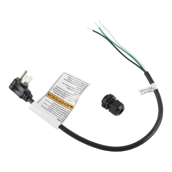 1.7' Dishwasher Power Cord 3 Wire 15 Amp Right Angle Plug