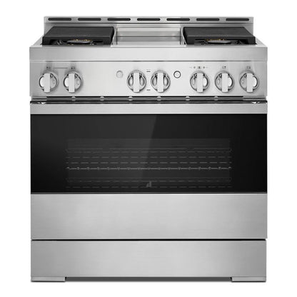 36" Noir Gas Professional-Style Range With Chrome-Infused Griddle