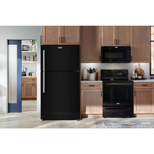 30" Wide Top-Freezer Refrigerator With Garage Mode, 19 Cu. Ft. - Black
