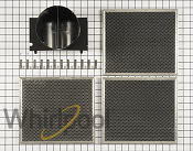 Range Wall Hood Recirculation Kit (Includes Two Charcoal Filters, Four Rod-Style Clips, And One Deflector Damper) - Silver