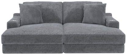 Cozy - 2 Piece Double Wide Chaise With USB Charging Ports