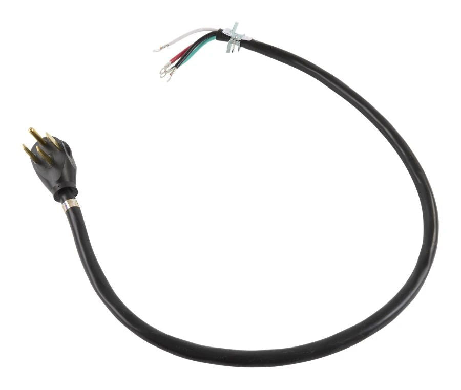 4' Length Electric Range Power Cord - Black