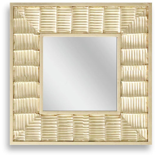 Champagne Bubble Glow - 21" x 21" Framed Wall Mirror