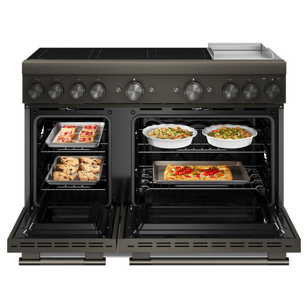 48" 6-Element Induction Freestanding Commercial-Style Range With Griddle - Black Ore